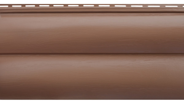 Сайдинг Альта-Профиль Блокхаус Премиум красно-коричневый ВН-03 3100х226 мм