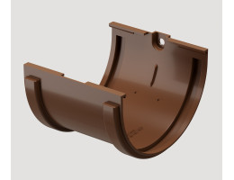 Соединитель желоба Docke ПВХ Standard D120/80 мм светло-коричневый
