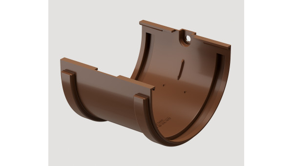 Соединитель желоба Docke ПВХ Standard D120/80 мм светло-коричневый