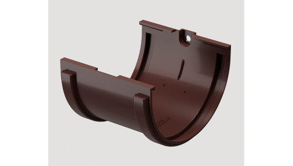 Соединитель желоба Docke ПВХ Standard D120/80 мм темно-коричневый
