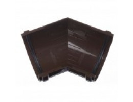 Угол желоба Docke ПВХ Premium D120/85 мм универсальный 135 градусов RAL 8017 Шоколад