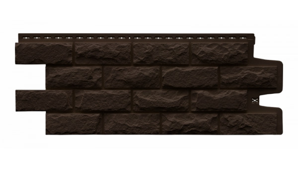 Фасадная панель Grand Line Колотый камень коричневый 992х392 мм