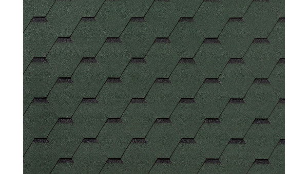 Гибкая черепица Roofshield Фемили Лайт стандарт зеленый с оттенением